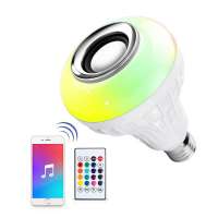 E27 Wireless Bluetooth Speaker RGB Color Changing Smart Music LED Bulb with Remote Control for Party Home Halloween Christmas