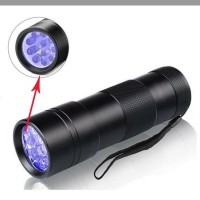 12LED UV 365NM Flashlight Portable Mini UV Torch Light Detection Ultraviolet LED Flashlight