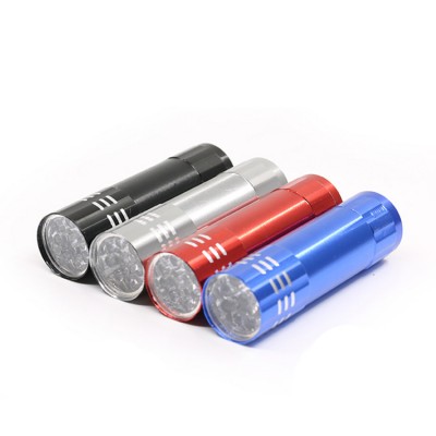 9LED UV 395NM Portable Flashlight Mini UV Torch Light UV Detection LED Flashlight