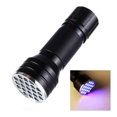 395nm uv flashlight 21 led uv portable mini led torch flashlight small uv light