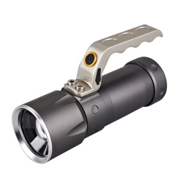 High Power Aluminum Alloy 2*18650li-ion  Portable Rechargeable Zoom Function LED Patrol Handle Flashlight LED Hand Torch Light