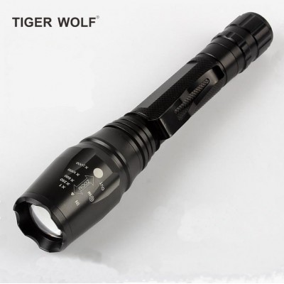 High quality 18650 lithium battery powered LED torch 1200lumens T6 10W tactical LED flashlights HL-F1001