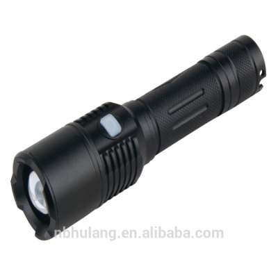 Ninghai factory wholesale USB rechargeable torchlight zoom dimmer LED flashlight HL-6114B