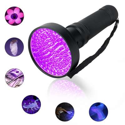 100 LED UV Black Light Flashlight Handheld Pet Dog Cat Water Stain Detector Torch Light